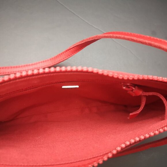 Gap 100% Cowhide Leather Red Wristlet with Deerskin Size M/L Red Gloves - Picture 7 of 10